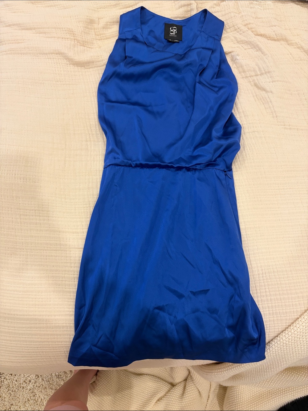 Barneys New York Cobalt Blue Sleeveless Mini Dress